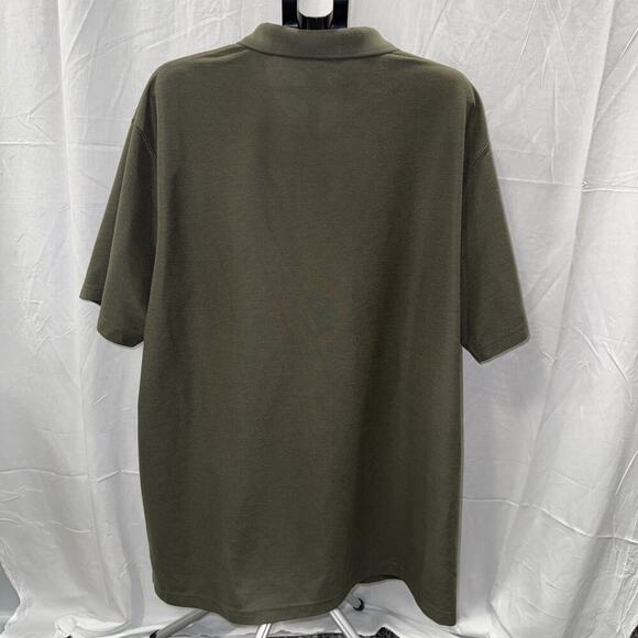 Carhartt Polo Shirt Mens XL Green Loose Fit Pocket Workwear Outdoor Classic - Picture 4 of 9